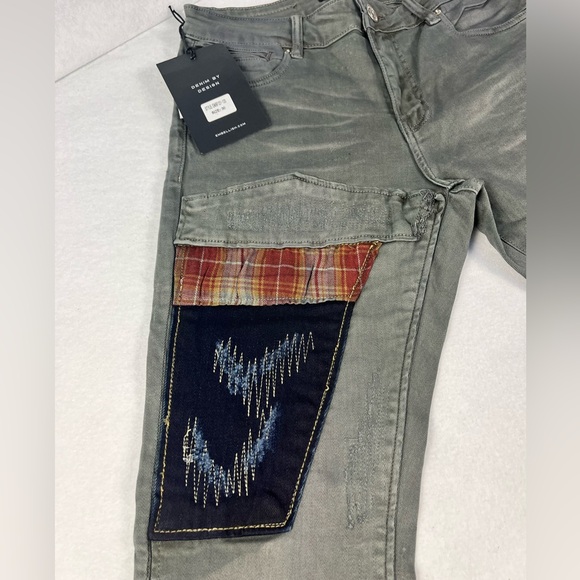 Embellish NYC Dirnt Grey Denim Jeans with Patchwork Detail• Men’s Size 30• New - Picture 4 of 12